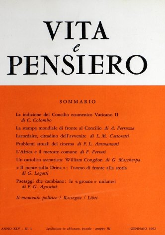 VITA E PENSIERO - 1962 - 1