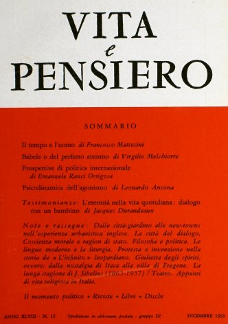 VITA E PENSIERO - 1965 - 12