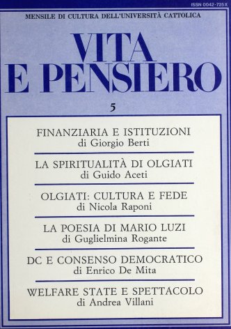 VITA E PENSIERO - 1986 - 5